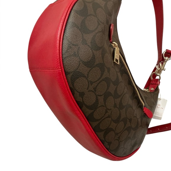 NWT Coach Harley East West Hobo in Signature Coated Canvas - Picture 5 of 10